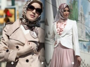 ازياء محجبات 2014 لباس محجبات كامل مع لبس النظاره السوداء