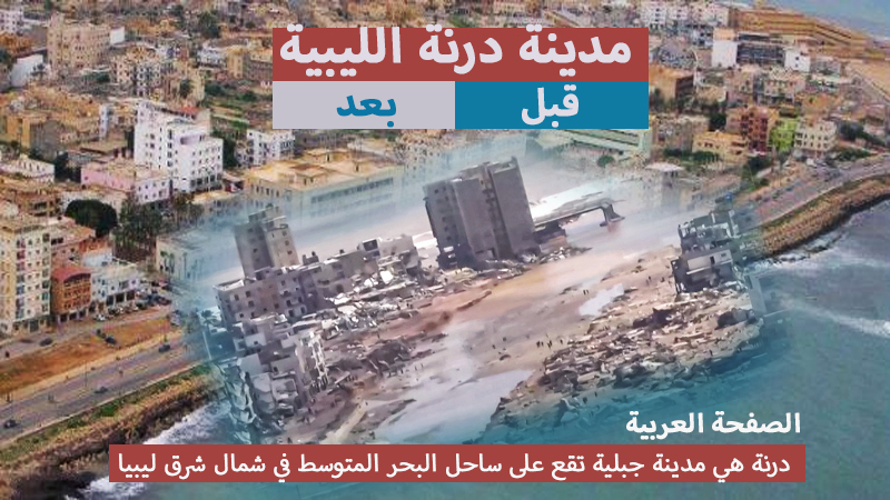 مدينة درنة الليبية: التضاريس والسكان والموقع