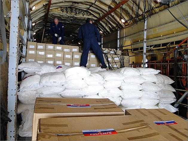 روسيا ترسل 280 شاحنة تحمل مساعدات إنسانية إلى أوكرانيا