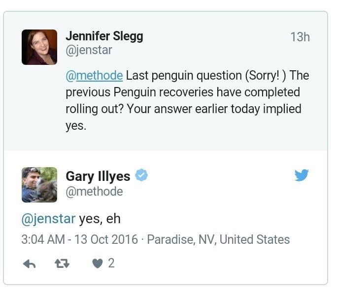 إكتمال تحديث google penguin 4.0