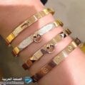 اساور كارتير بالخيط ذهبية وفضية صور تصاميم 2021 5 اساور بنات نسائية