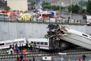 تحطكم قطار في اسبانيا Spain Train Crash