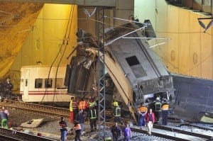 تحطكم قطار في اسبانيا Spain Train Crash
